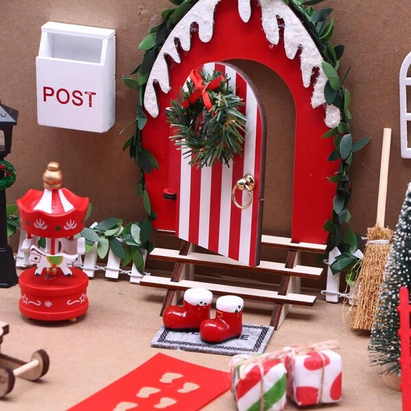 Decorazioni Natale in Miniatura per Casa delle Bambole in Legno 1:12