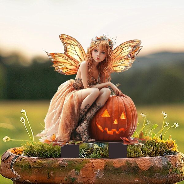 Fate dei fiori di zucca con paletto decorativo da giardino: accessorio impermeabile e facile da installare