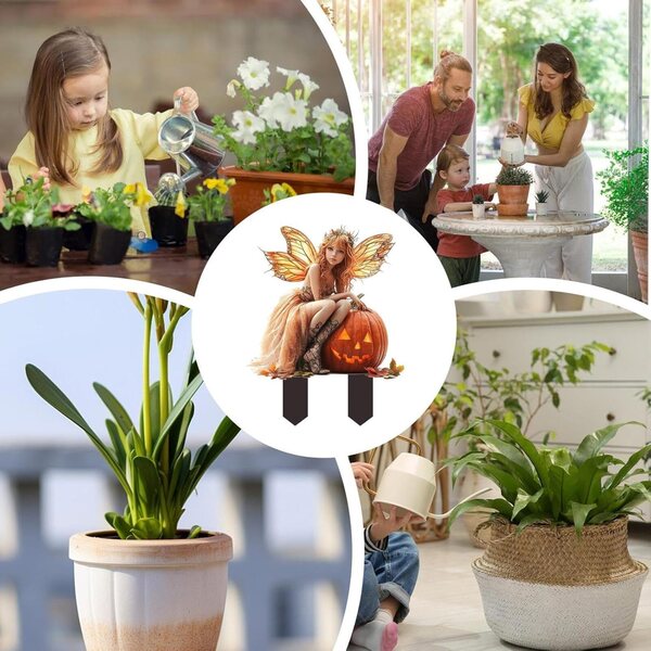 Fate dei fiori di zucca con paletto decorativo da giardino: accessorio impermeabile e facile da installare