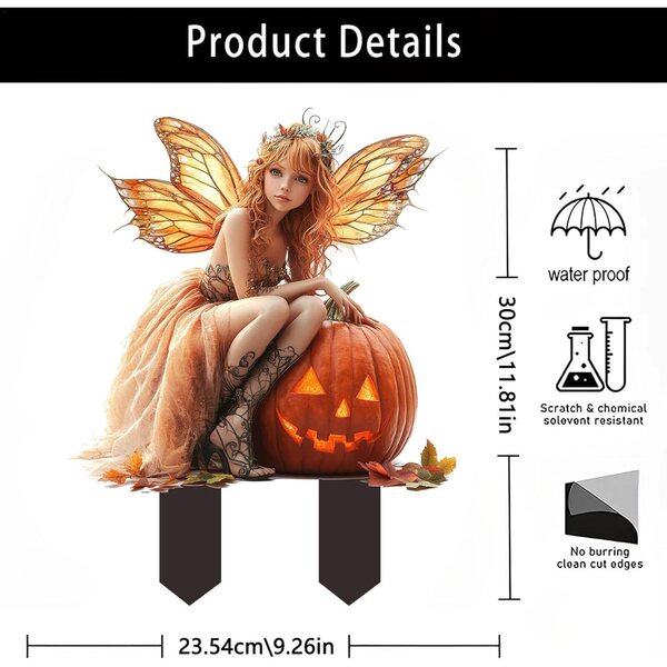 Fate dei fiori di zucca con paletto decorativo da giardino: accessorio impermeabile e facile da installare