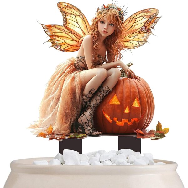 Fate dei fiori di zucca con paletto decorativo da giardino: accessorio impermeabile e facile da installare