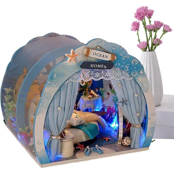 Modello Casa Miniatura Tunnel Marittimo con LED, Design Elegante e Robusto in ABS e Tessuto