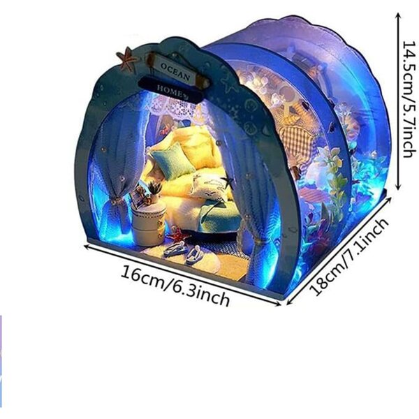 Modello Casa Miniatura Tunnel Marittimo con LED, Design Elegante e Robusto in ABS e Tessuto