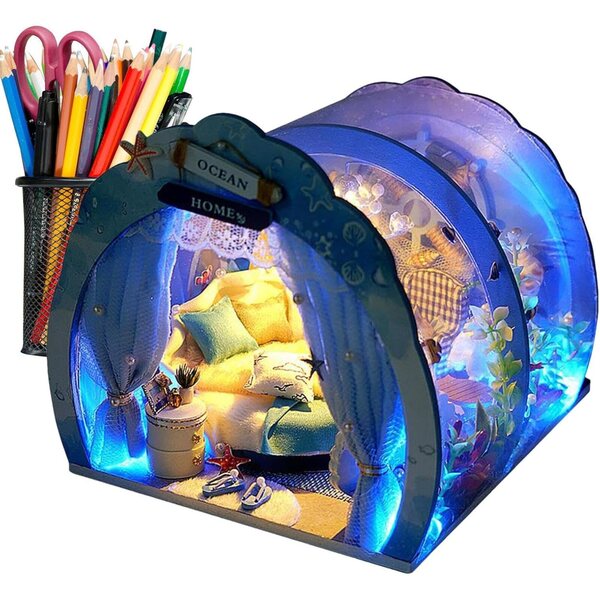 Modello Casa Miniatura Tunnel Marittimo con LED, Design Elegante e Robusto in ABS e Tessuto