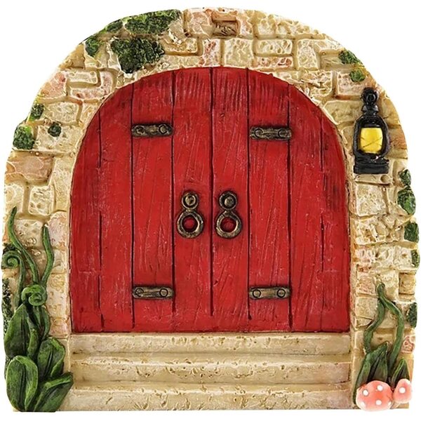 Porte de fata miniature in legno per giardino, decorazione colorata dimensioni 10x8 cm