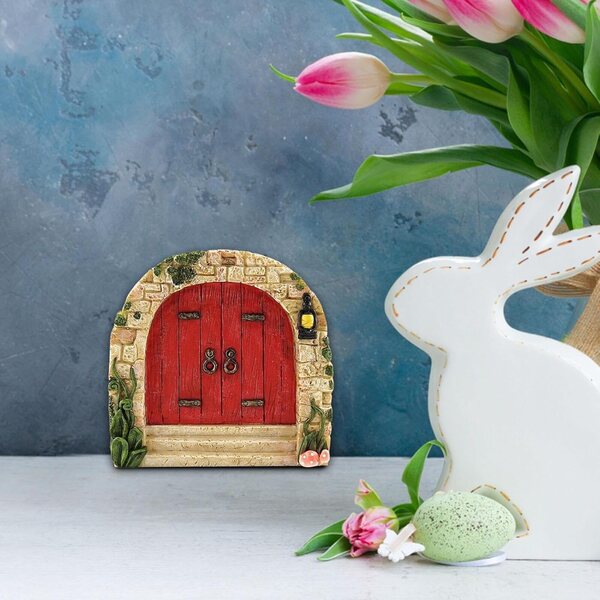 Porte de fata miniature in legno per giardino, decorazione colorata dimensioni 10x8 cm