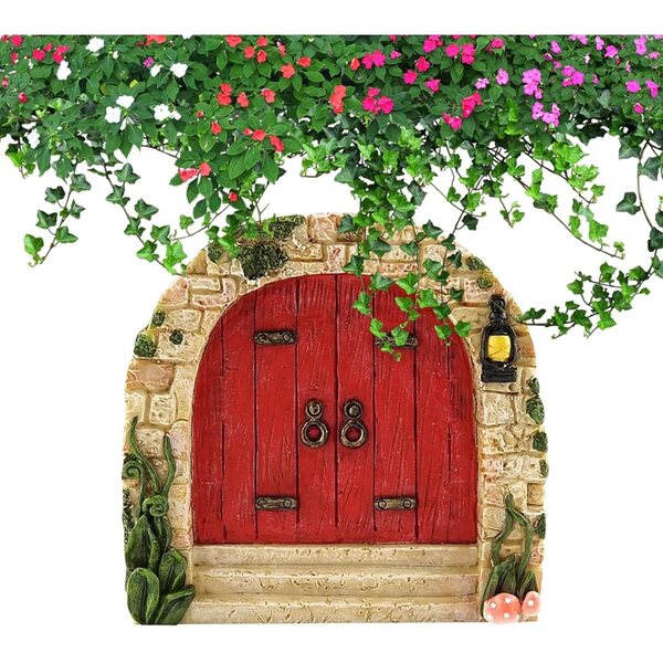 Porte de fata miniature in legno per giardino, decorazione colorata dimensioni 10x8 cm