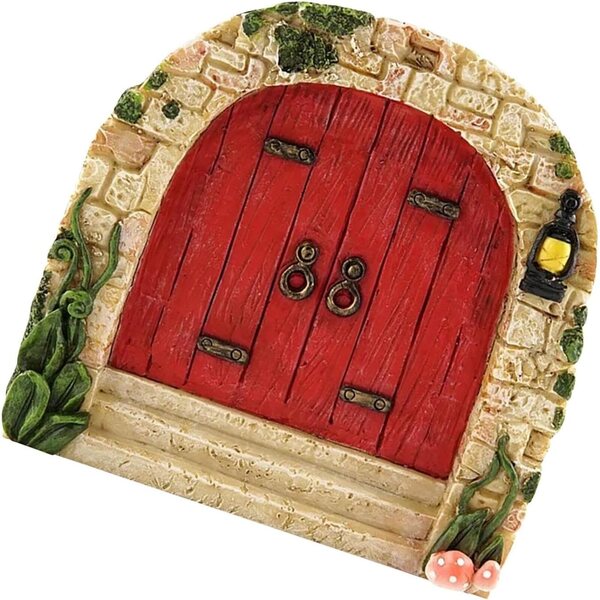 Porte de fata miniature in legno per giardino, decorazione colorata dimensioni 10x8 cm