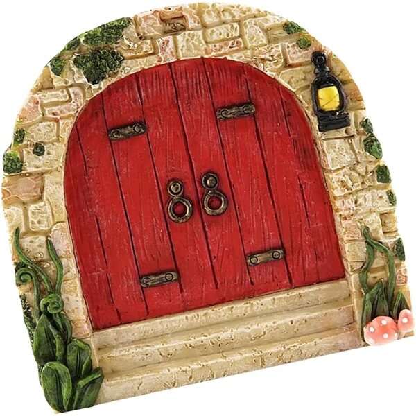 Porte de fata miniature in legno per giardino, decorazione colorata dimensioni 10x8 cm