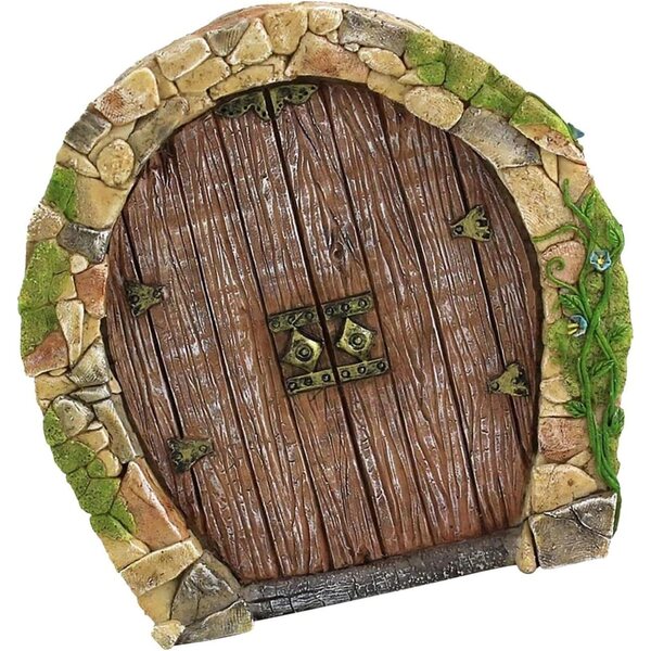 Porta di Giardino delle Fate in Legno Miniatura, Decorazione Magica 10x8 cm
