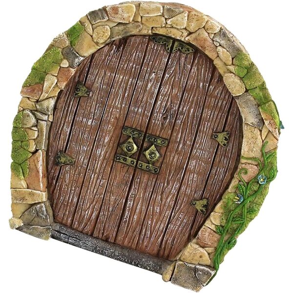 Porta di Giardino delle Fate in Legno Miniatura, Decorazione Magica 10x8 cm