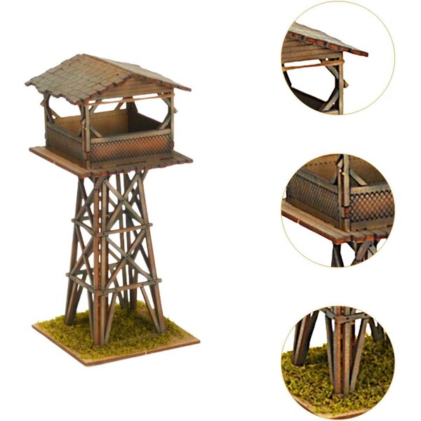 Kit Casa in Legno 1/72 DIY - Modellismo Europeo Miniatura per Diorama e Decorazioni