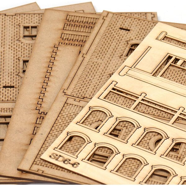 Kit Casa in Legno 1/72 DIY - Modellismo Europeo Miniatura per Diorama e Decorazioni