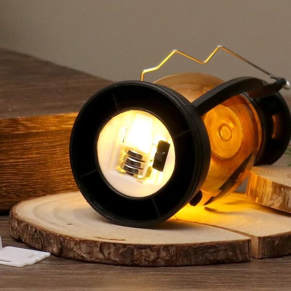Lampada LED a Olio Retrò 12,5cm - Mini Decorazione Casa e Campeggio