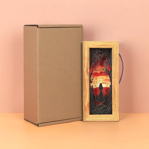 Scatola lumineuse papier A Rose Blooms Among The Thorns per decorare libri e angoli creativi