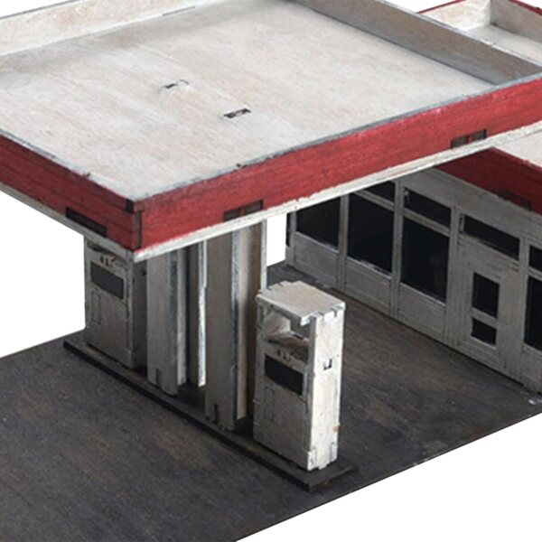 perfk Miniatur-Holzhaus im Maßstab 1:72 und 1:64 zum Zusammenbauen – europäischer Vintage-Bausatz