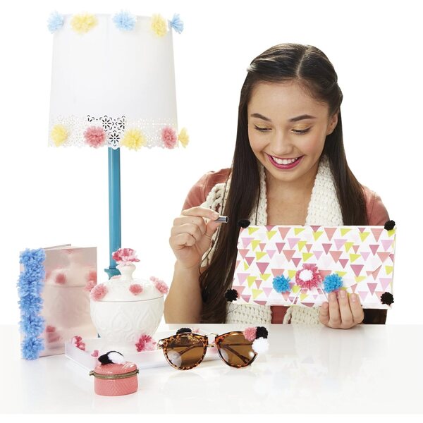 Lansay Pom Pom Wow Set: 125 farbige Pompons für kreative und personalisierte Dekorationen
