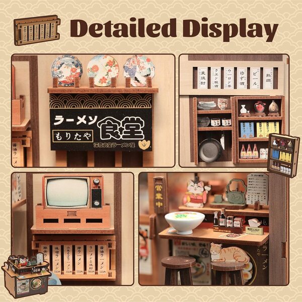 Fsolis Kit Casa Miniatura Giapponese da Costruire - Decorazione Libreria Creativa