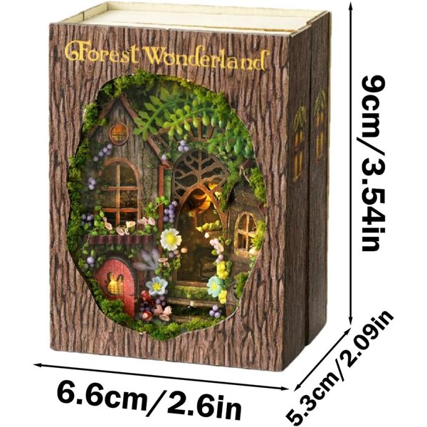Jubepk Miniaturhaus-Bausatz aus Holz – realistisches Modell für Familien und Enthusiasten