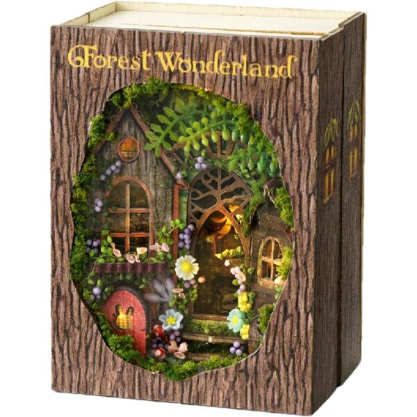 Jubepk Miniaturhaus-Bausatz aus Holz – realistisches Modell für Familien und Enthusiasten