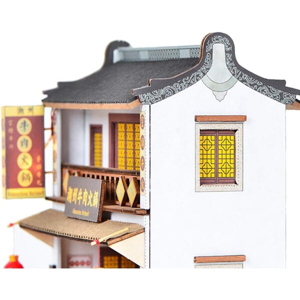 Casa delle bambole 3D in legno fatta a mano - Modello in miniatura della casa della torta cantonese 1:24