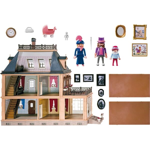 Playmobil Grande Maison di Bambole Vittoriana con 5 Stanze e Dettagli Originali