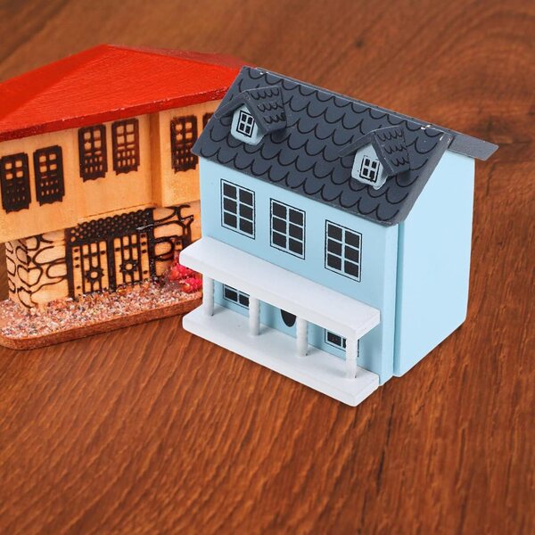VICASKY Miniatur-Kleiderschrank für Puppenhaus, realistische Möbel 1:12 aus Holz