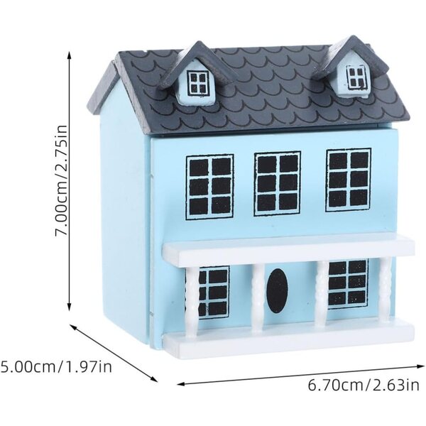 VICASKY Miniatur-Kleiderschrank für Puppenhaus, realistische Möbel 1:12 aus Holz