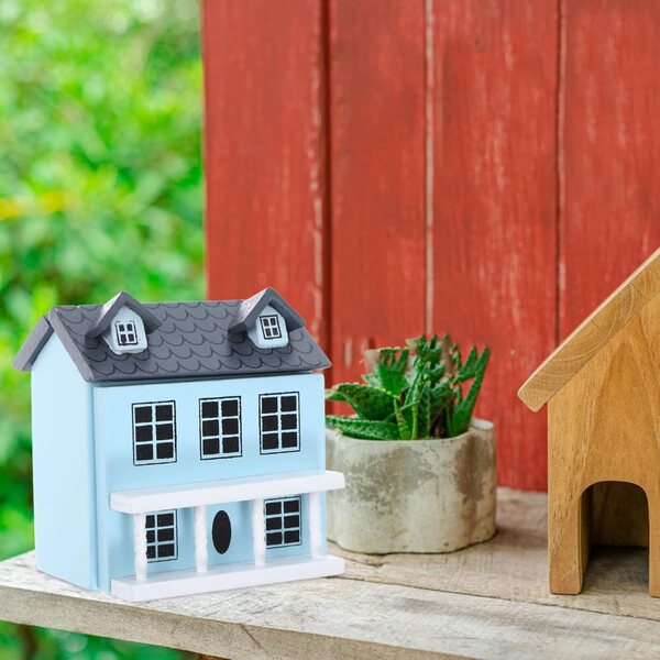VICASKY Miniatur-Kleiderschrank für Puppenhaus, realistische Möbel 1:12 aus Holz