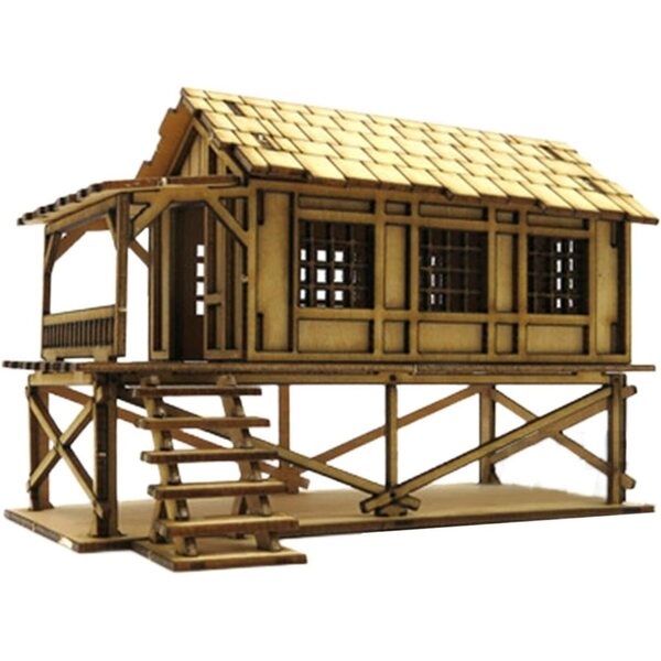F Fityle Kit Casa in Legno 1:72 da Costruire - Modello Vintage DIY per Miniature