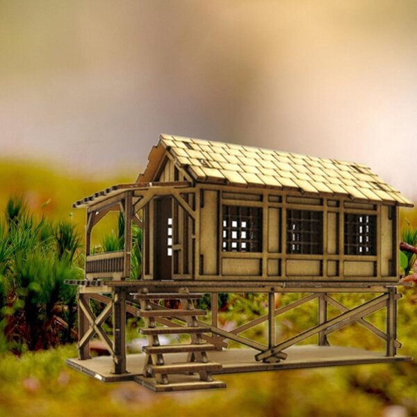 F Fityle Kit Casa in Legno 1:72 da Costruire - Modello Vintage DIY per Miniature