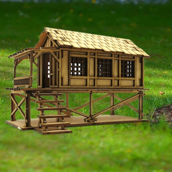 F Fityle Kit Casa in Legno 1:72 da Costruire - Modello Vintage DIY per Miniature