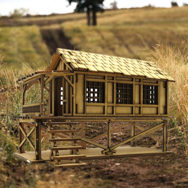 F Fityle Kit Casa in Legno 1:72 da Costruire - Modello Vintage DIY per Miniature