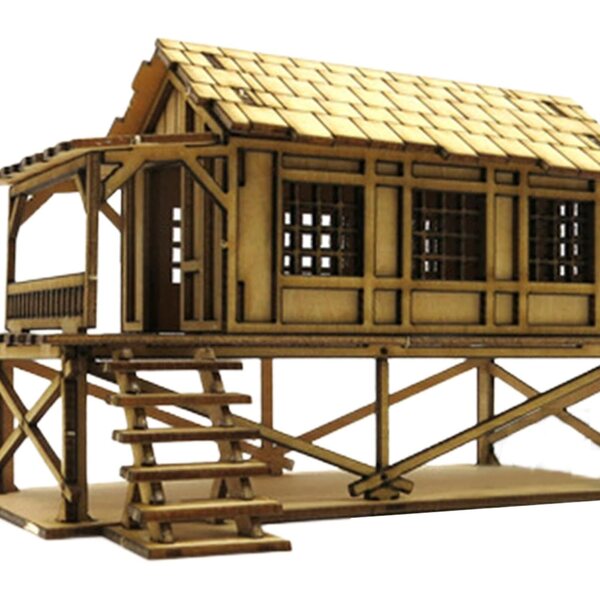 F Fityle Kit Casa in Legno 1:72 da Costruire - Modello Vintage DIY per Miniature