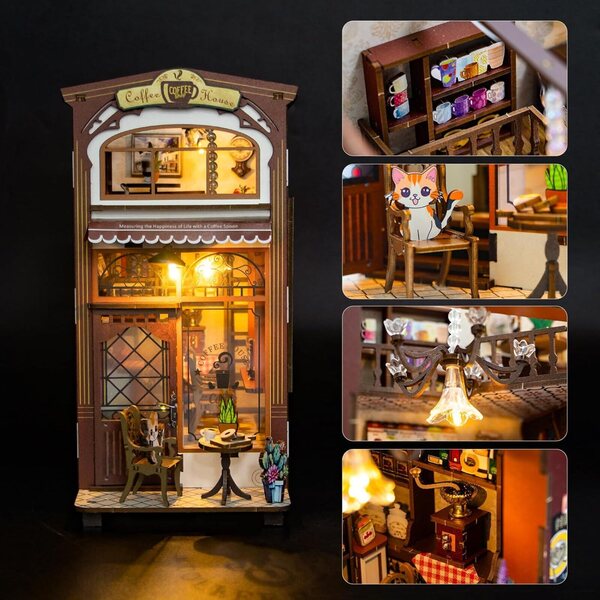 Casa delle Bambole Tanant DIY in Legno con Luci LED per Decorazione e Relax