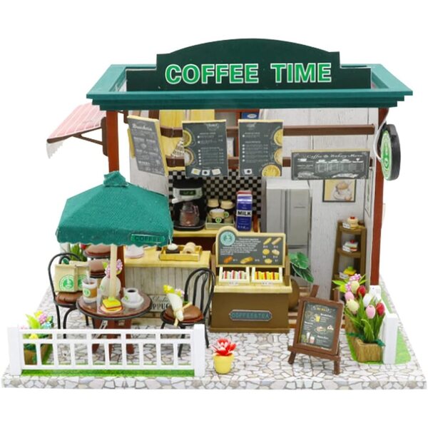 DIY Loft-Stil 3D-Miniatur-Puppenhaus aus Holz mit LED – Komplettset ab 14 Jahren