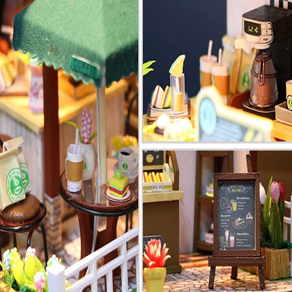 DIY Loft-Stil 3D-Miniatur-Puppenhaus aus Holz mit LED – Komplettset ab 14 Jahren