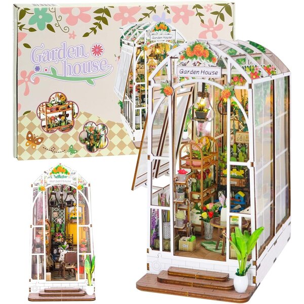 Kit casa di bambola miniatura con luce LED, hobby creativo e decorazione raffinata