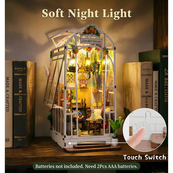 Kit casa di bambola miniatura con luce LED, hobby creativo e decorazione raffinata