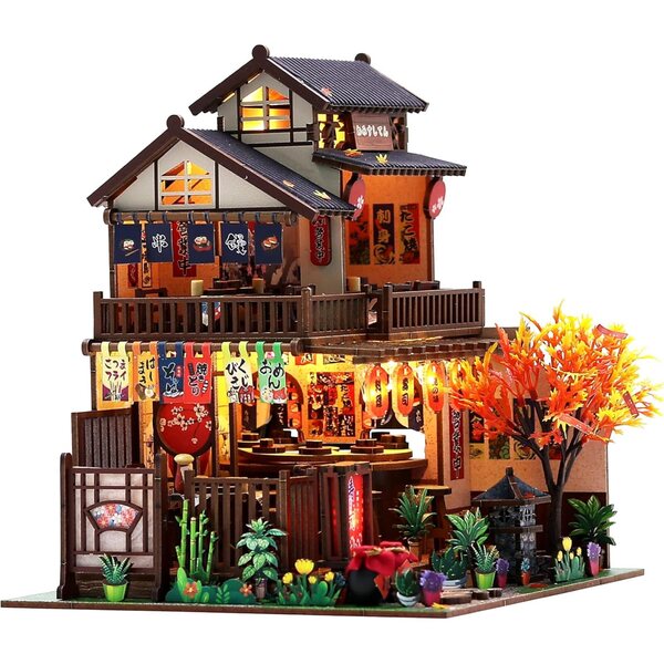 Spilay Wawei Kit Casa Miniatura Giapponese DIY con Luce LED e Musica