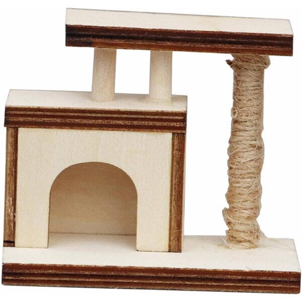 Oshhni Miniatur-Poteau d'Escalade-Modell für Katze aus Holz 1:12, realistische Details