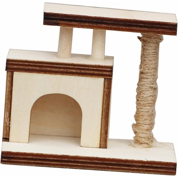Oshhni Miniatur-Poteau d'Escalade-Modell für Katze aus Holz 1:12, realistische Details