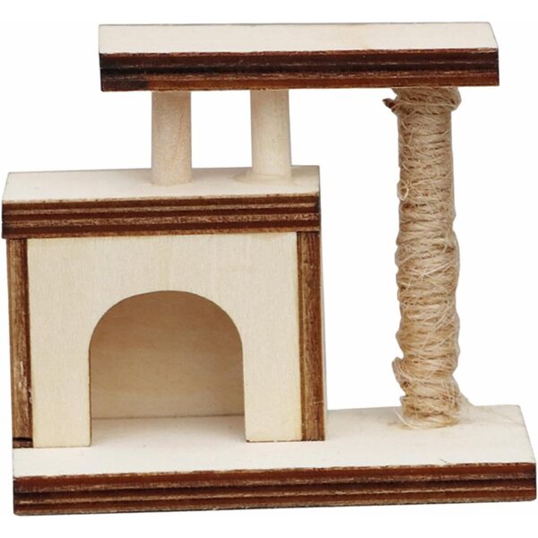 Oshhni Miniatur-Poteau d'Escalade-Modell für Katze aus Holz 1:12, realistische Details