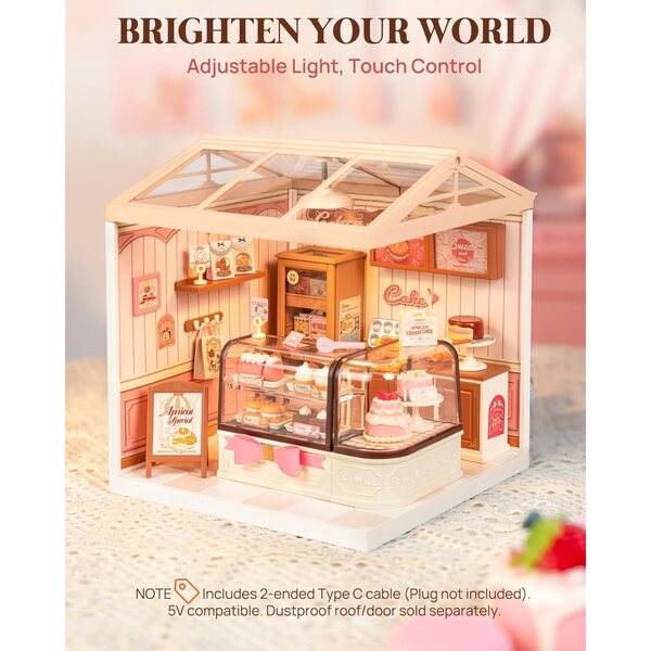 Rolife Kit Casa Miniatura DIY Super Creator - Negozio di Dolci Tasty Cake Shop