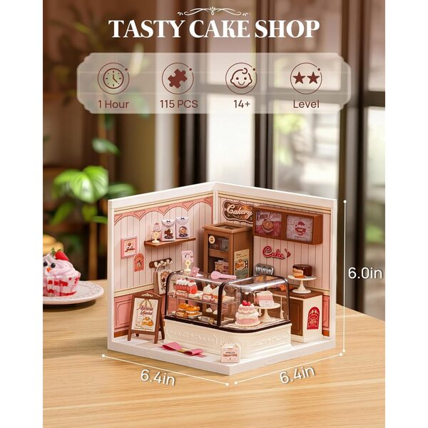 Rolife Kit Casa Miniatura DIY Super Creator - Negozio di Dolci Tasty Cake Shop
