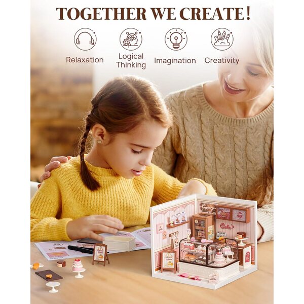 Rolife Kit Casa Miniatura DIY Super Creator - Negozio di Dolci Tasty Cake Shop