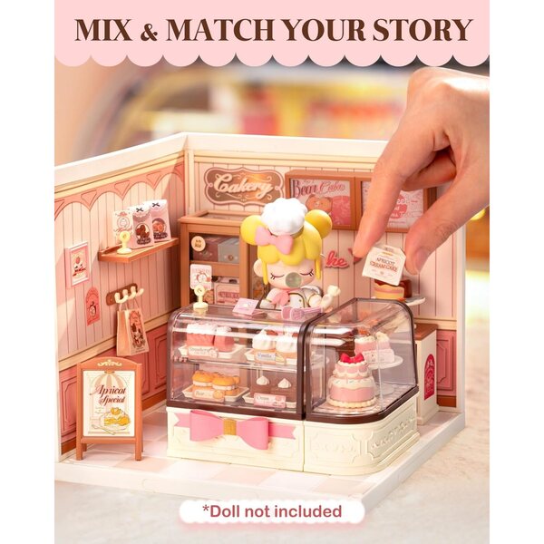 Rolife Kit Casa Miniatura DIY Super Creator - Negozio di Dolci Tasty Cake Shop