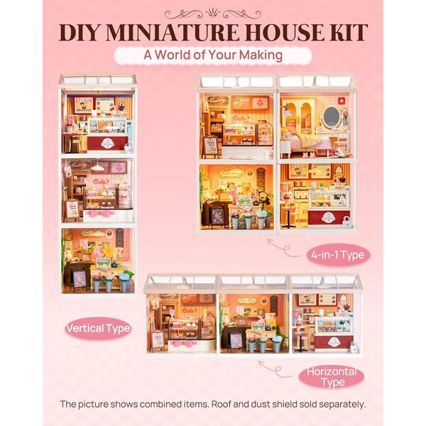 Rolife Kit Casa Miniatura DIY Super Creator - Negozio di Dolci Tasty Cake Shop