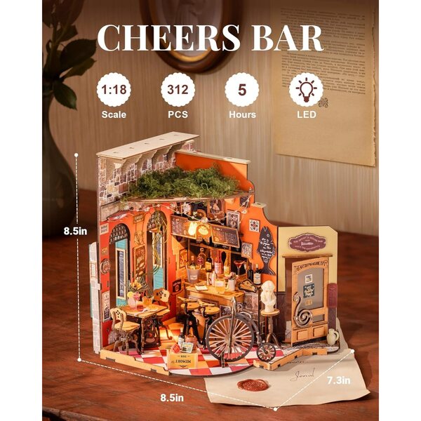 Rolife Kit Miniatura Bar Cheers da Costruire per Adulti - Modello Casa Halloween