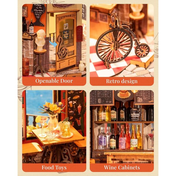 Rolife Kit Miniatura Bar Cheers da Costruire per Adulti - Modello Casa Halloween
